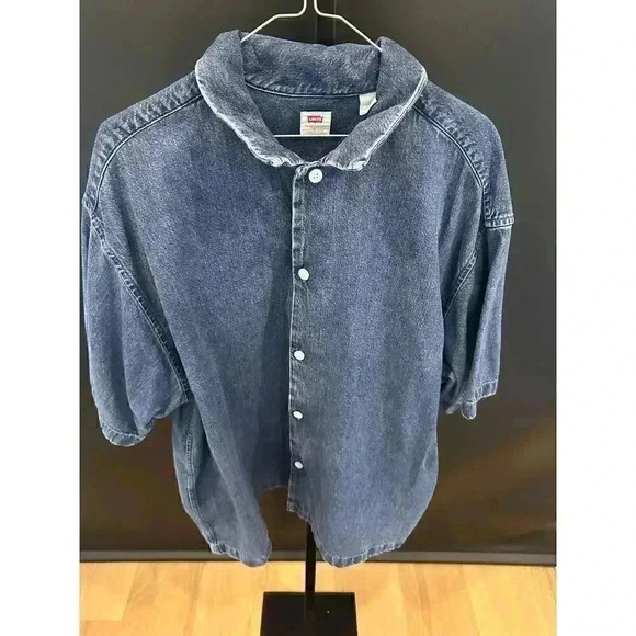 Lewis Blue Denim Shirt Large  - Timeless Style and Comfort - Picture 1 of 3